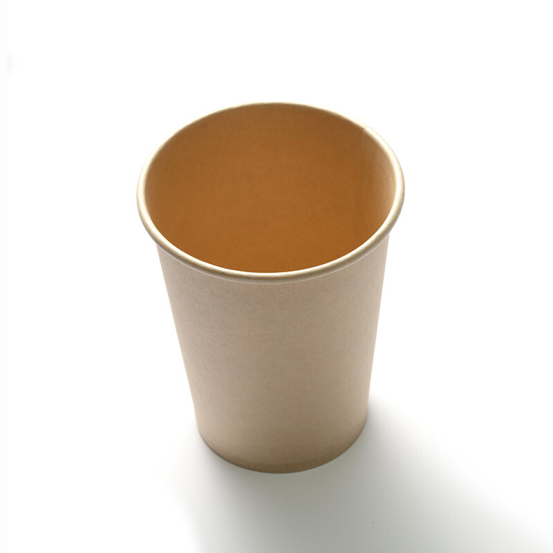 Miaojie Yuancui disposable paper cups, natural color, non-printed disposable cups, thickened, 270ml*1000 pieces (20 packs in a box)