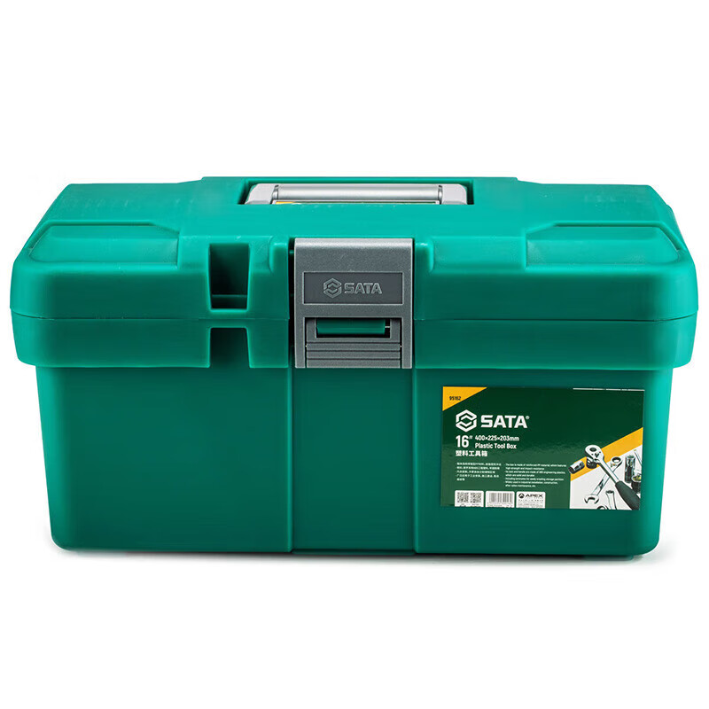 Shida multi-functional thickened plastic tool box high-strength PP material storage box portable storage box electrician repair 95162 plastic tool box 16 inches