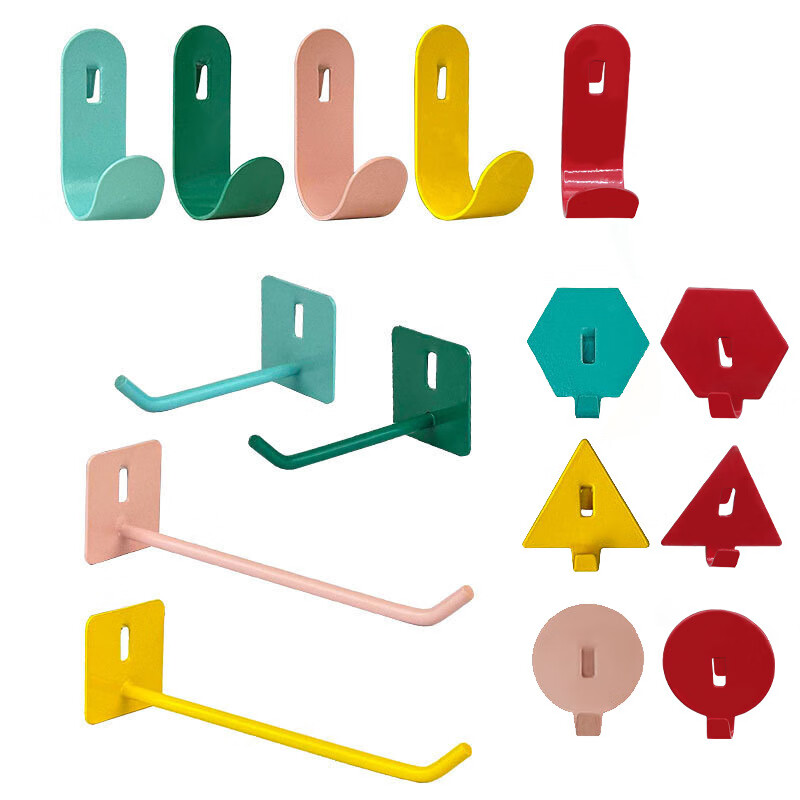 Perforated board accessories 6mm perforated board hooks colored metal perforated board accessories 5mm round purchasing agent round pink 6 pieces