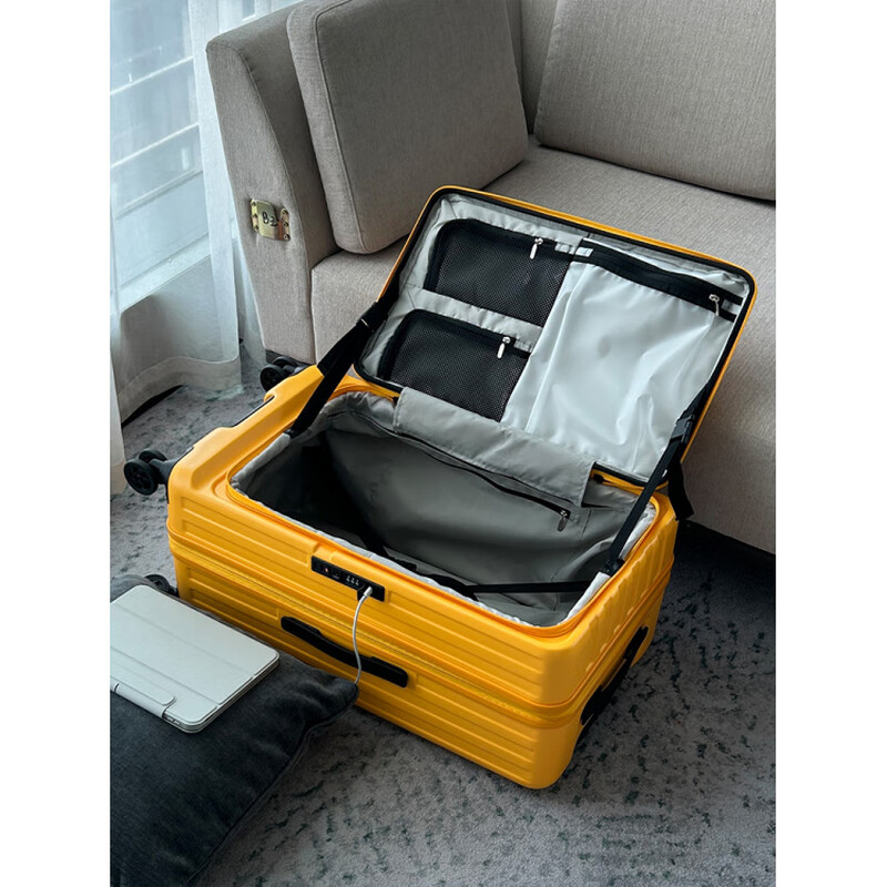 MDNG Japan imported quality brand side opening lid large capacity multifunctional expandable suitcase for men and women 24 inches business leather avocado green capacity upgrade large and lightweight 28 inches fully expanded large deep storage type conventional 32 inches