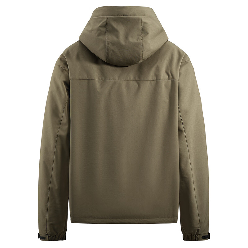 Dances with Wolves, warm as soon as you wear it, outdoor hooded jacket, trendy, versatile, warm and comfortable men's jacket, 701 Khaki L