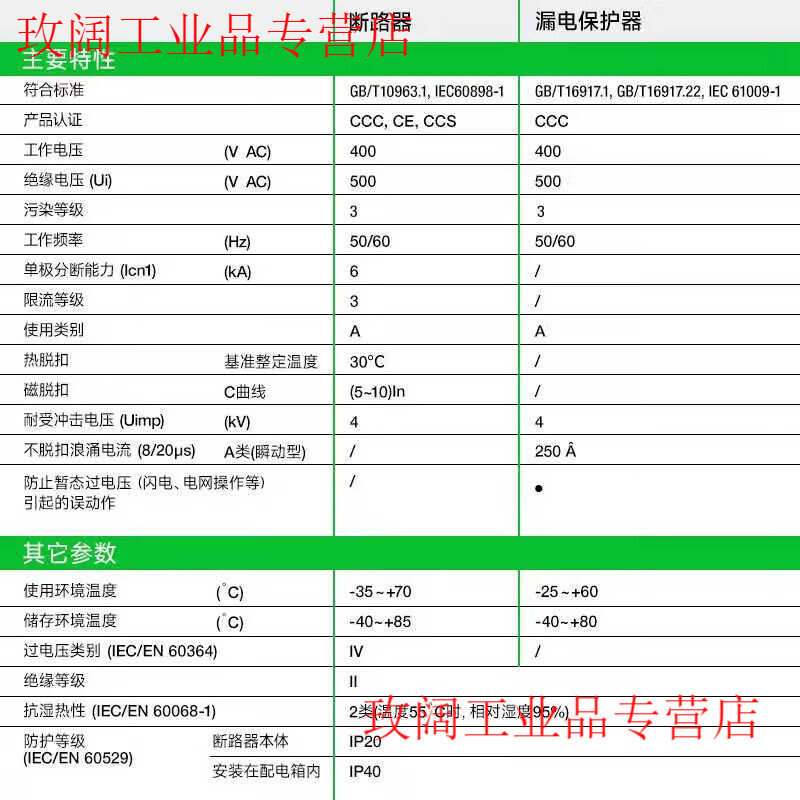 IC65N air opener with leakage protector household small air switch circuit breaker leakage protection gate 2P leakage protection 4P 50A