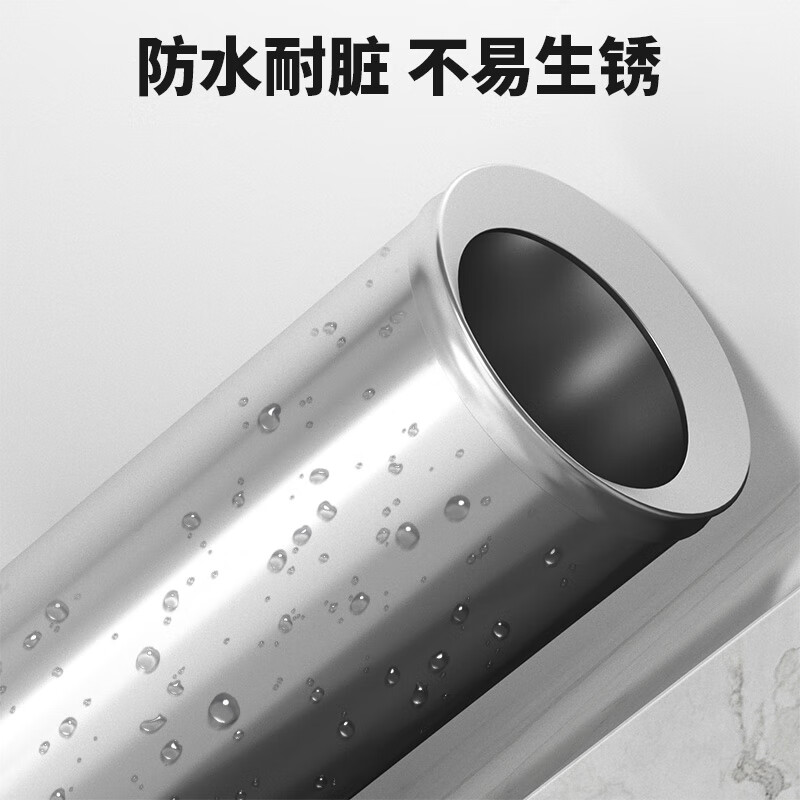 KUK stainless steel trash can 25*61cm oblique throw barrel outdoor shopping mall hotel vertical direct throw Hong Kong style barrel peel box