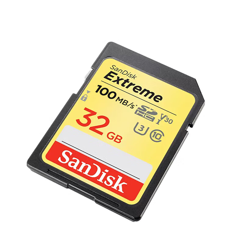 SanDisk 32GB SD memory card 4K V30 U3 C10 camera memory card reading speed 100MB/s writing speed 60MB/s high-speed continuous shooting mirrorless/SLR camera