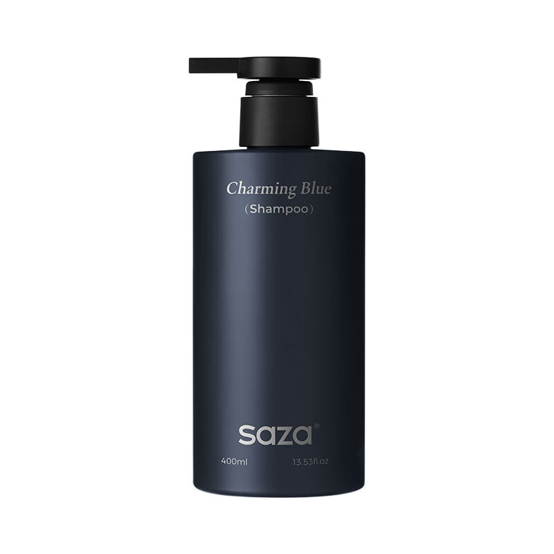 SAZA Charming Blue Shampoo Men's Long-lasting Fragrance Shampoo Cream Anti-Dandruff Oil Control Long-lasting Fluffy Blue Shampoo 400ml
