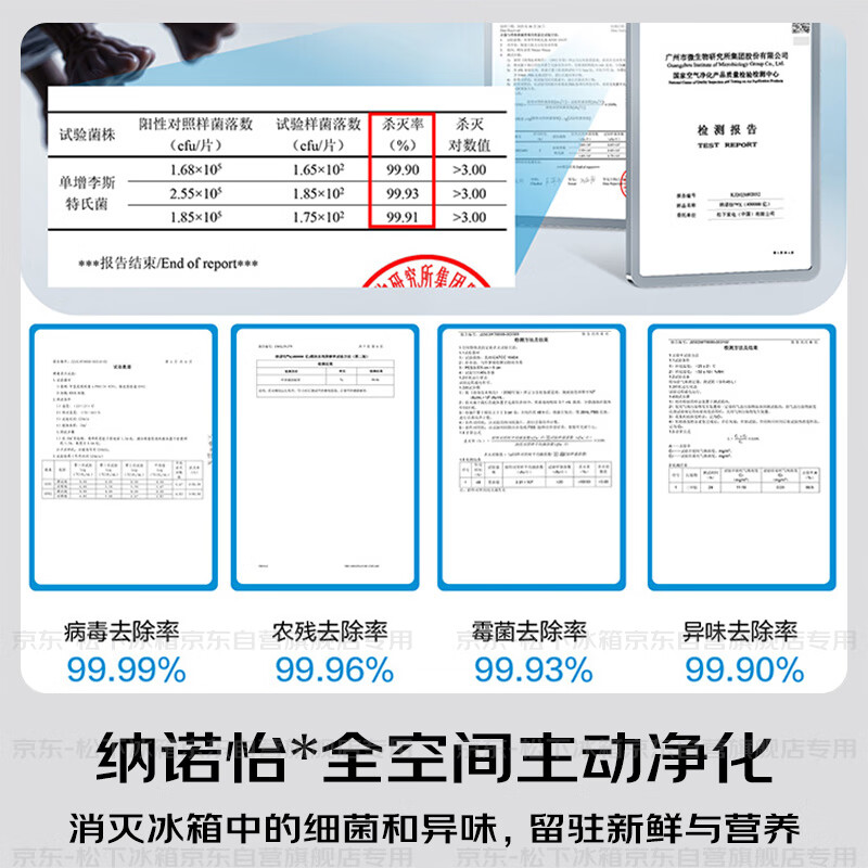Panasonic Gulf 464L French-style multi-door refrigerator ultra-thin zero-embedded dual system air-cooled frost-free automatic ice making first-level energy efficiency NR-EW46TGC-W national subsidy