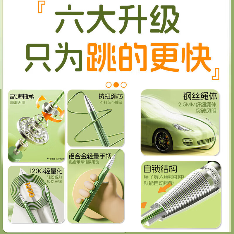 Li Ning racing skipping rope for adults, children, primary school students, professional competition, steel wire rope for men and women, fitness, weight loss, high school entrance examination speed rope