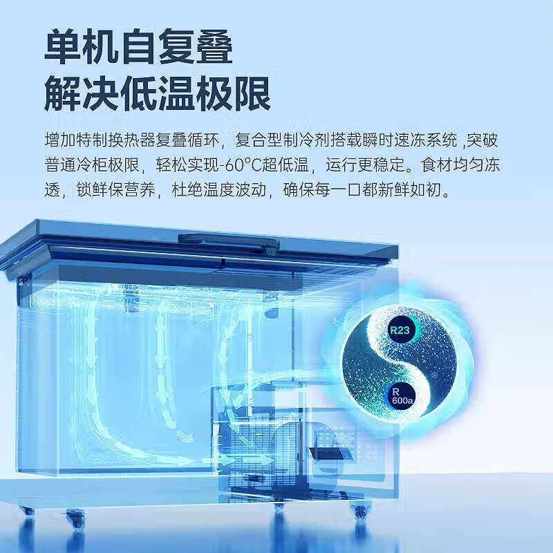 Aucma minus 60 degree ultra-low temperature freezer, tuna salmon commercial household freezer, deep-freezing quick-freezing freezer, 236L variable frequency compressor, sashimi seafood cabinet, sushi hotel DW-60W236 -30 ~ -60 fixed frequency