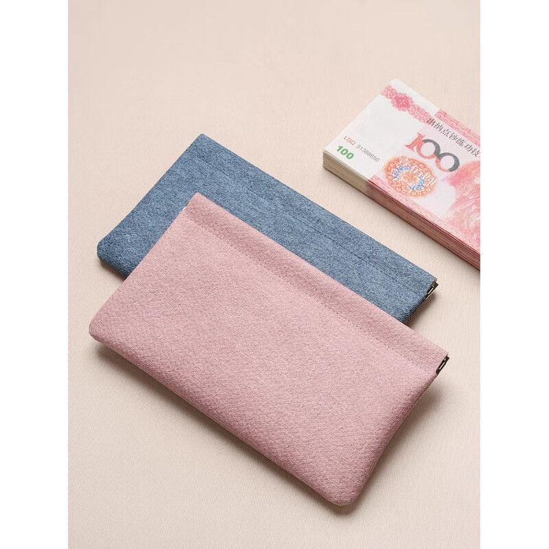 OIMG Large Capacity Women's 2025 New Cash Wallet Simple Coin Purse Lipstick Key Automatic Closing Storage Bag Dark Blue