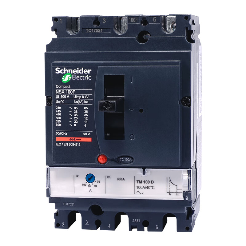 Schneider molded case circuit breaker NSX630N400N250N160N 630A schneider air switch NSX630 MIC2.3 630A electronic H 70KA 4P