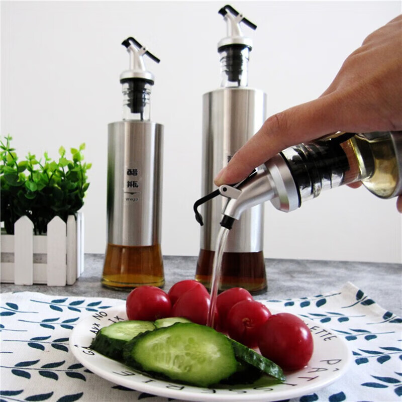 Shanyufu hotel supplies table condiment bottle condiment jar set glass condiment jug commercial restaurant unit canteen combination package