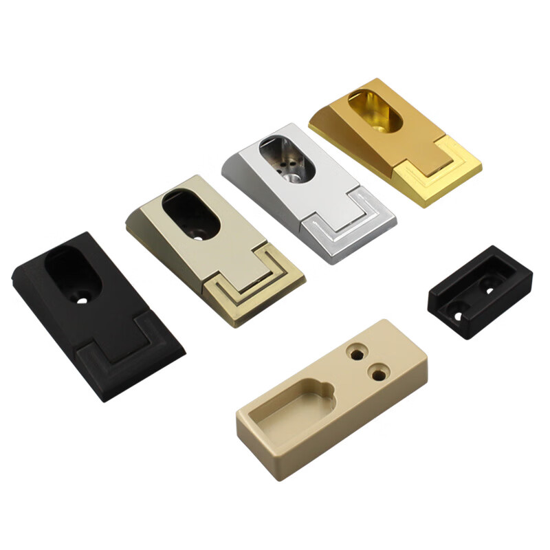 Heyucheng Clothes Rod Clothes Pipe Bracket Wardrobe Through Seat Clothes Holder Fixer Clothes Rod Flange Base Wardrobe Rod Base Accessories Oval Clothes Pipe Holder (Champagne Color) - 2 Pack