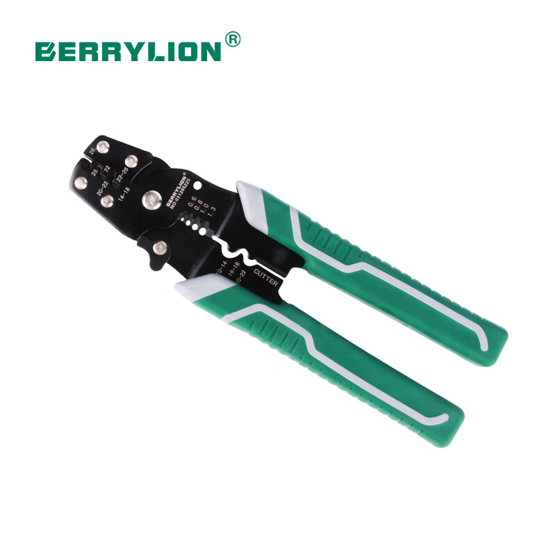 BERRYLION electrician crimping wire stripping pliers U-shaped cold-pressed terminal pliers household multi-functional crimping pliers set with terminals