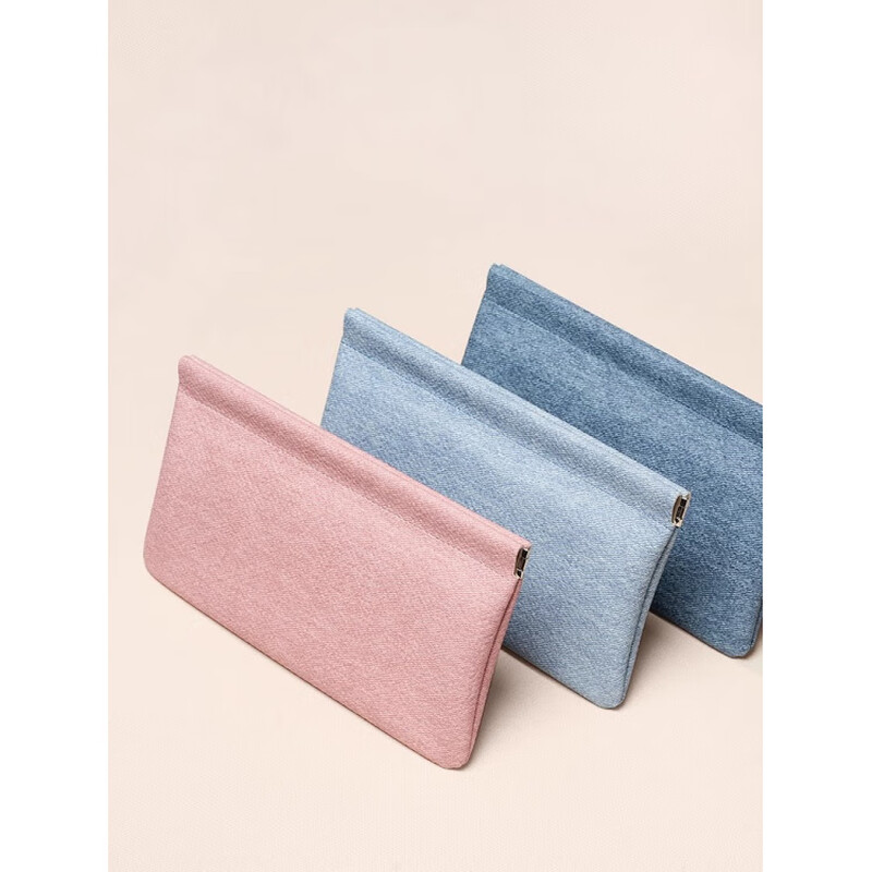 OIMG Large Capacity Women's 2025 New Cash Wallet Simple Coin Purse Lipstick Key Automatic Closing Storage Bag Dark Blue