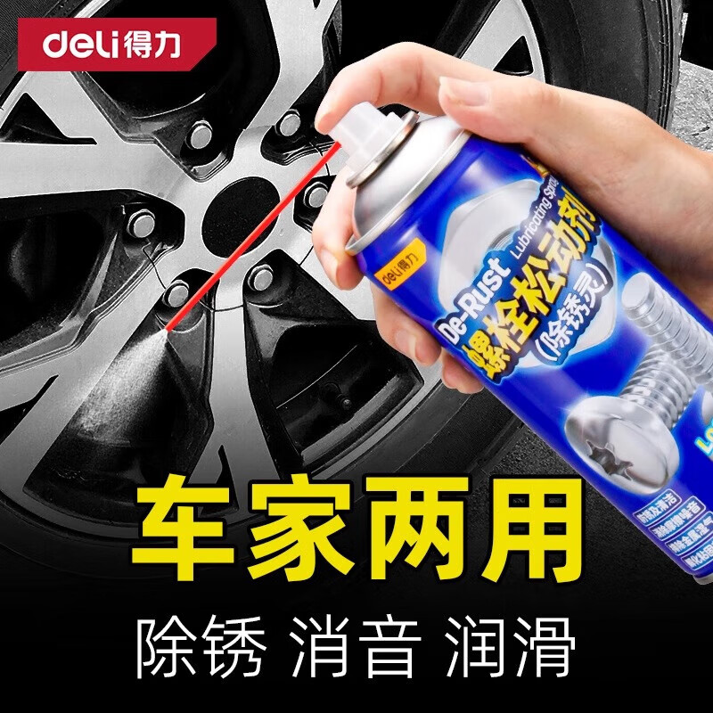 Deli DL-LS400X bolt loosening agent, door and window hinge metal rust inhibitor, hardware tool rust remover, multi-purpose quick cleaning agent 450ml