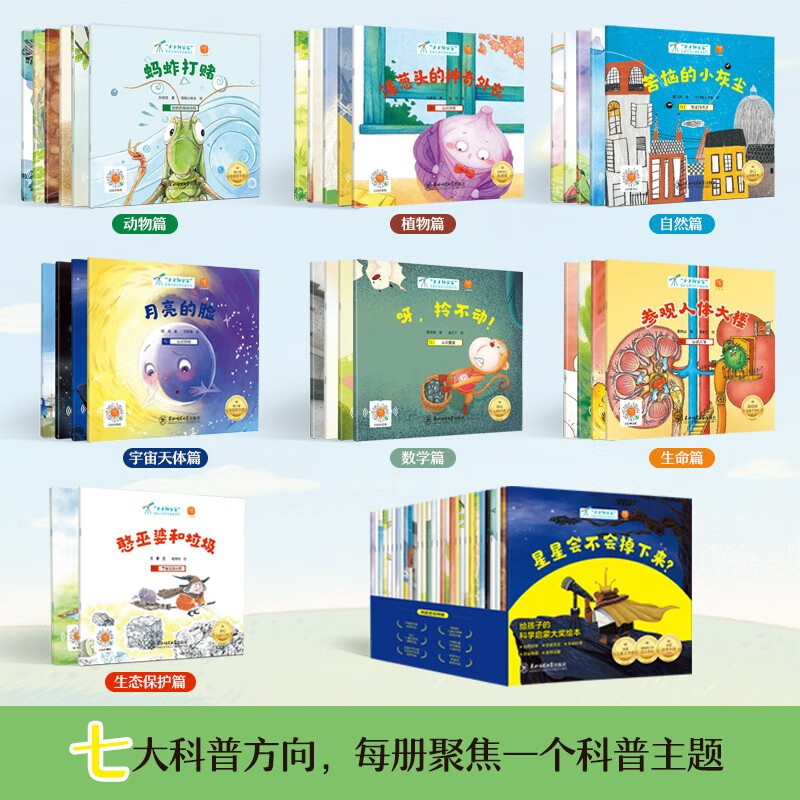 A complete set of 30 volumes for Little Scientists. International award-winning popular science picture book. Ages 3-6-8. Mathematics enlightenment. Natural science. Universe and astronomy. Life science. Environmental education. Must-read extracurricular reading for first and second grade kindergarten teachers. Recommended by teachers. Exquisite letter set. Children's storybook. Bedtime story. Sun Yue, Zhou Zhou and others recommend the same book.