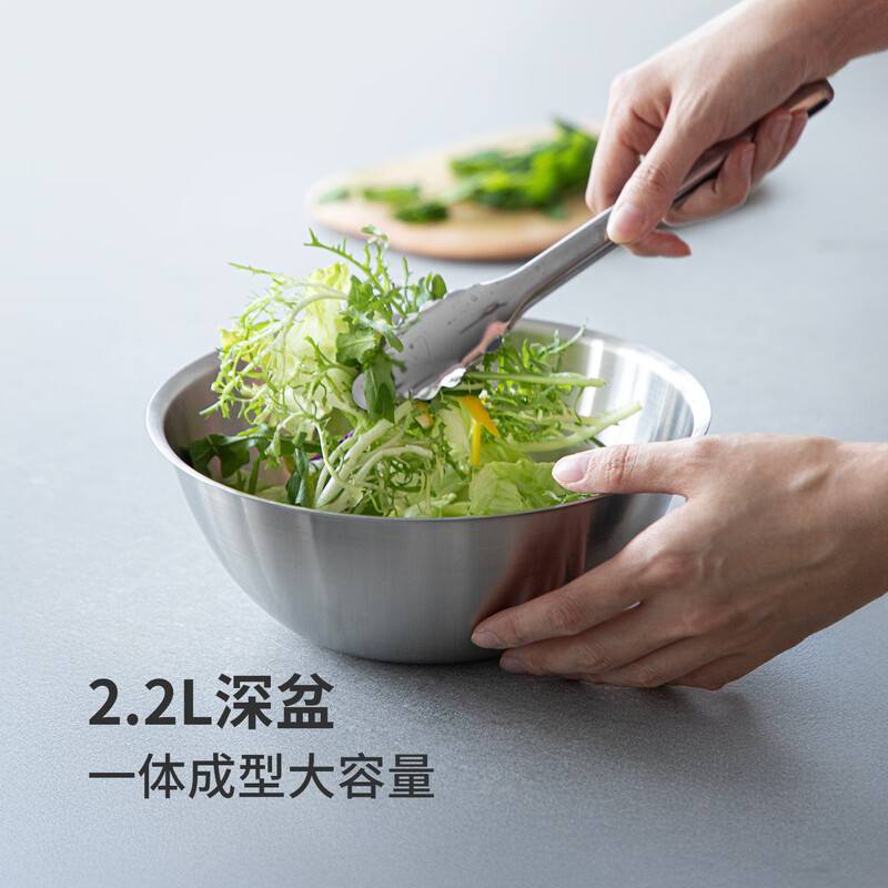 Frost Mountain Matryoshka Basin 304 Stainless Steel Kitchen Dish Basin Drain Basket Washing Basin Egg Beating and Noodle Strainer Five-piece Set *Jingdong Exclusive Kitchen Cooking 5-piece Set