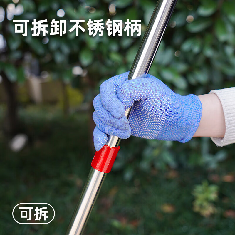 Padiling rake leaf rake grass rake tool 22 teeth detachable stainless steel handle garden iron rake