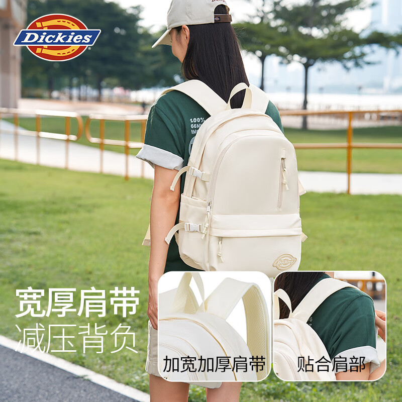 Dickies Large Capacity Sports Backpack Computer College Student Commuting Travel Hiking Female Junior High School High School School Bag Pink