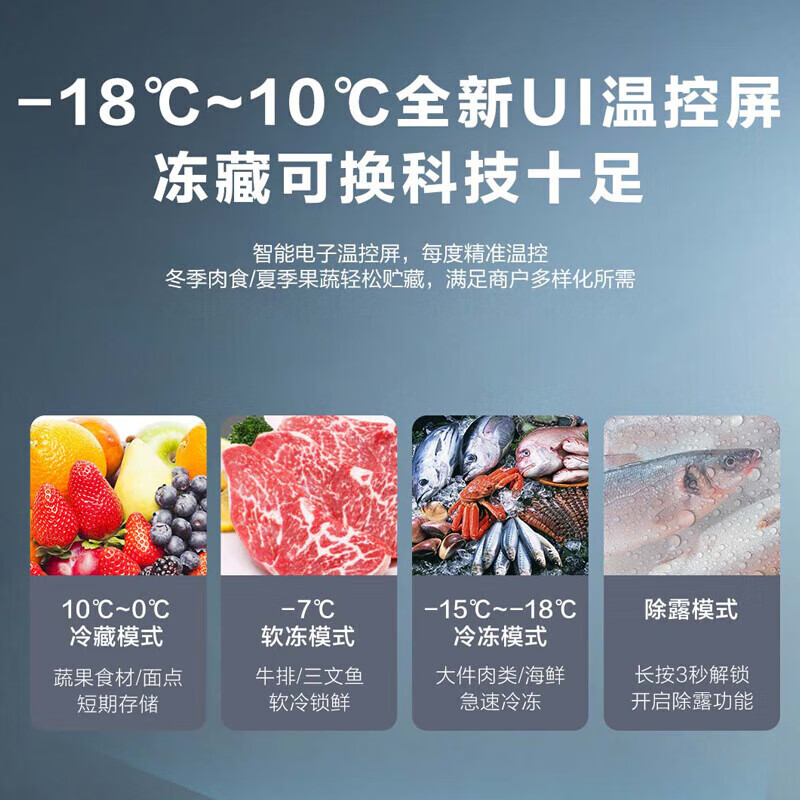 Haier freezer commercial fresh-keeping workbench refrigerated kitchen catering refrigerated cabinet beef and mutton quick-freezing cabinet operation table kitchen water bar stainless steel freezer Haichuan upgraded model all copper pipes refrigeration and refrigeration switchable 1.5 meters
