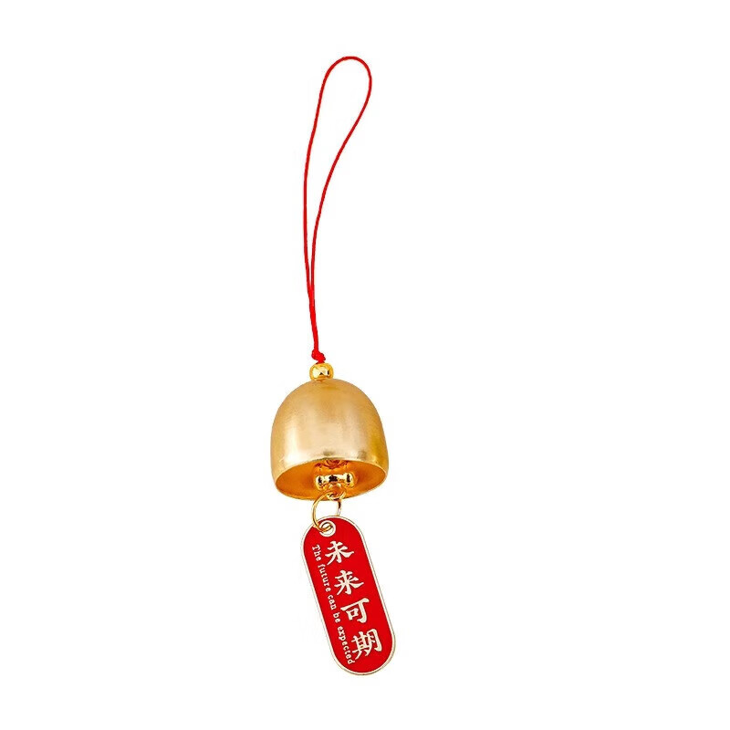 Alloy Blessing Wind Pendant Door Opening Reminder Bell Hanging Ornament Chinese Door Decoration Blessing Small Wind Chime Hanging Bell Hanging Ornament Wind Chime Hanging Ornament - Alloy Style - Good Luck - 1 No Specifications