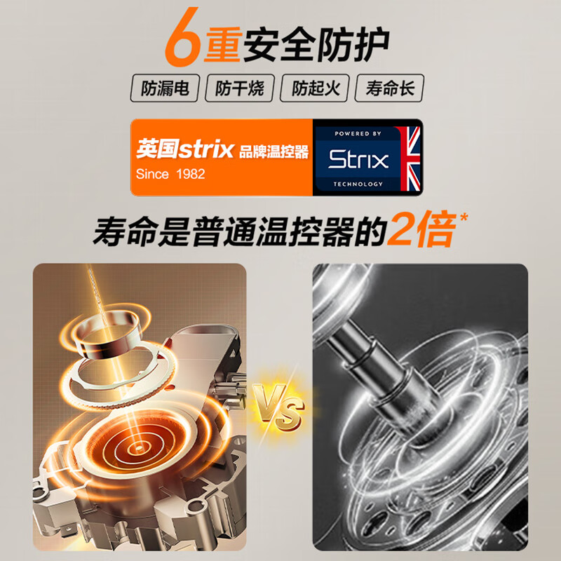 SUPOR 2L large capacity electric kettle boiling kettle electric kettle boiling kettle with titanium healthy seamless inner tank one-click lid opening 2200W high power SW-20J02T