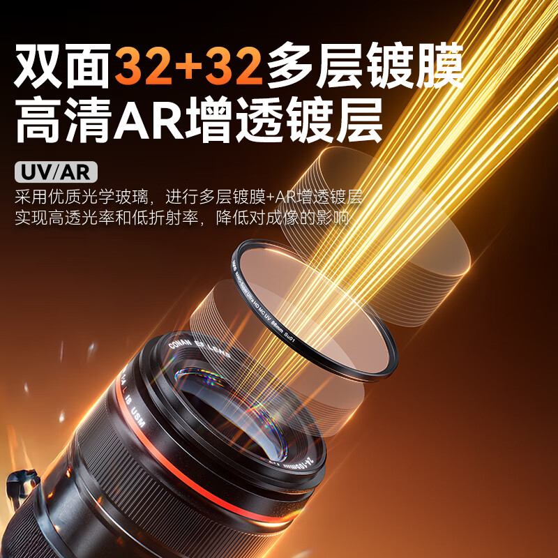 Green giant energy (llano) MC UV mirror 86mm filter lens protective mirror double-sided multi-layer coating suitable for Sony FE 28-70mm F2 GM Fuji Canon Panasonic Tamron Sigma lens