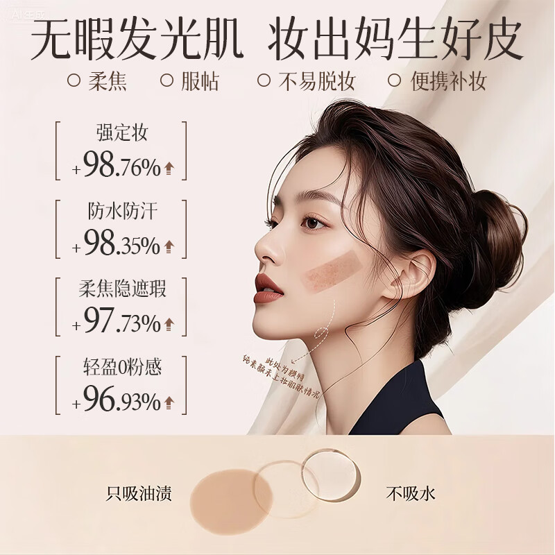 Beauty Talisman loose powder to set makeup, clear, oil-controlling, waterproof, sweat-proof, long-lasting, non-removing, non-sticking powder, concealer, contouring powder, New Year’s color