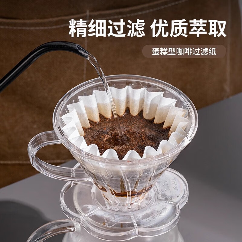 Puree cake-shaped coffee filter paper filter paper wave-shaped coffee filter hand-brewed coffee drip type cake-shaped filter paper small 25 sheets
