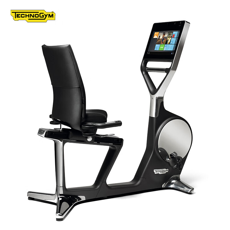 Technogym home exercise bike RECLINE PERSONAL luxury smart horizontal backrest spinning exercise bike imported black - scheduled to be shipped in about 30 days