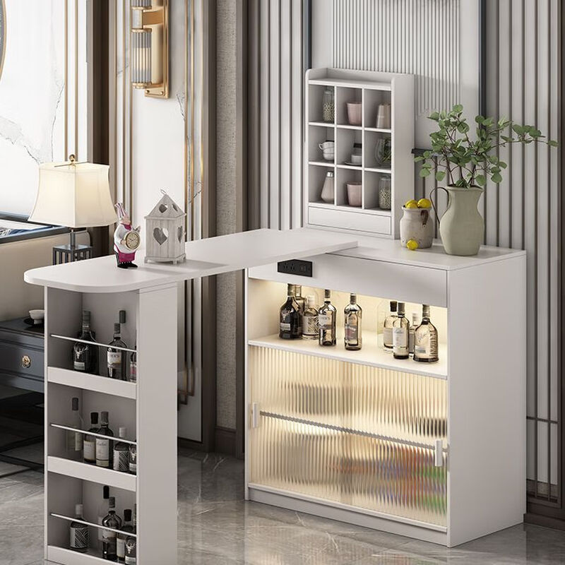 Xichangfu sideboard home island dining table living room balcony partition cabinet sofa side cabinet size apartment home storage side table installation included black bar