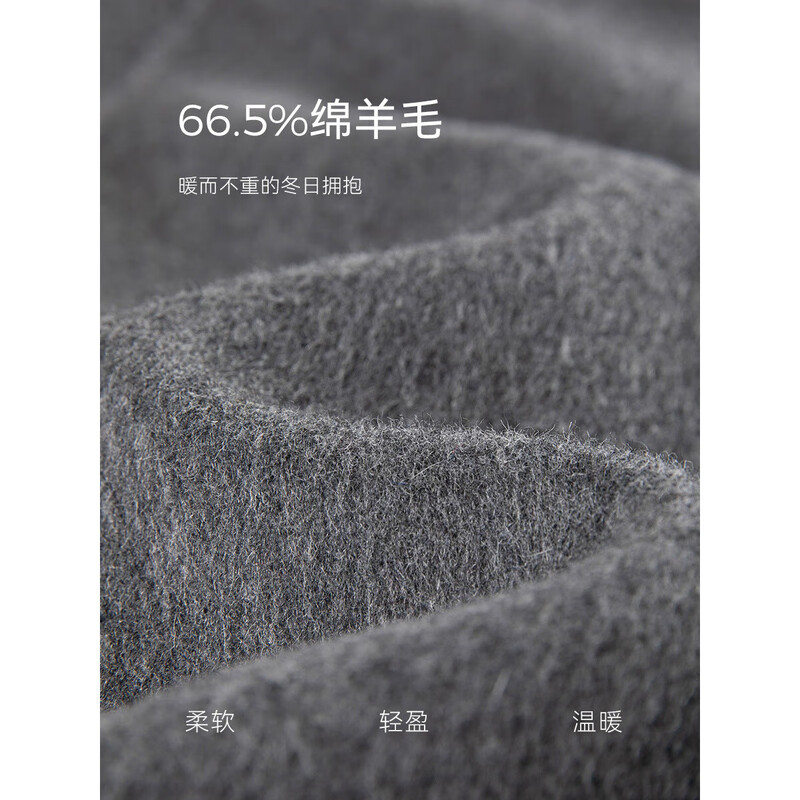 Mohan Yimei relaxed and lazy hooded double-sided woolen coat 25 winter casual high-end one-hand-length wool coat