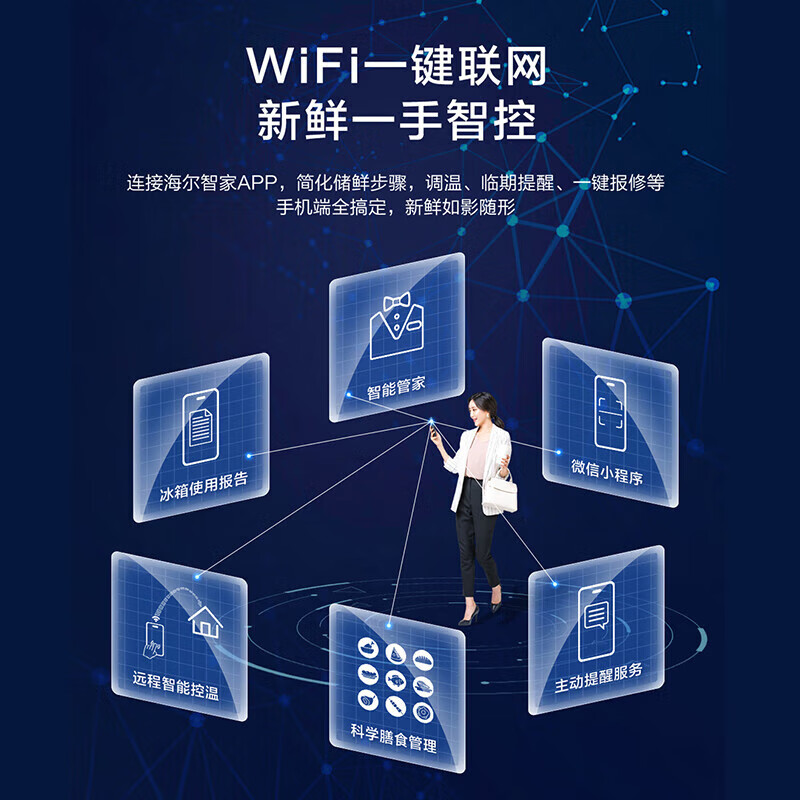 Haier Refrigerator produces 560 cross-split four-door 539 upgraded dual frequency conversion household energy-saving air-cooled frost-free large-capacity Commander 560 refrigerator. National subsidy 20% black gold purification + first-level dual frequency conversion + dry and wet separate storage + three-speed temperature change