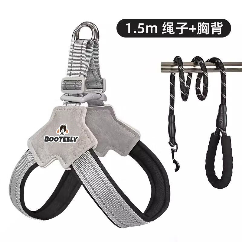 Y-shaped dog harness dog walking leash for Shiba Inu Corgi S recommended 8-12 catties separate pull rope