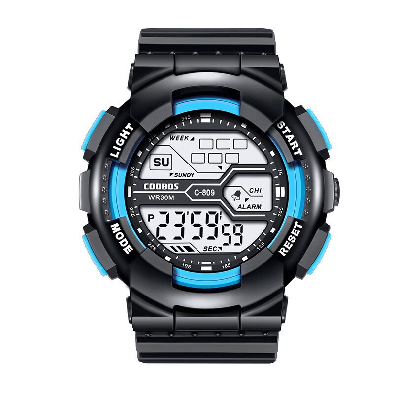 Xiaomi Fox junior high school students children's watch primary and secondary school boys and girls teenagers alarm clock multi-function luminous waterproof sports children's electronic watch 62-66F black and red