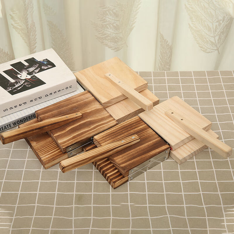 Magic Dou Shenghuo quick-pressed moon cake dough and rice dumpling wrapper to make rice cakes, pressed ginkgo Qingming fruit pressed cakes and steamed buns, household solid wood pressing artifact, thickened solid wood + large stainless steel model/*