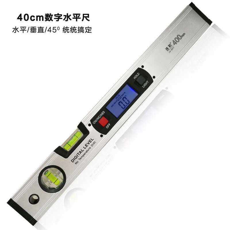 NJ Lianhe magnetic digital display inclinometer slope ruler angle meter digital level slope measurement angle ruler Lianhe 40cm digital level ruler