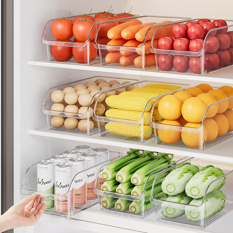 The little cleaner chooses Japanese refrigerator food-grade food preservation box kitchen special vegetable egg fruit frozen storage artifact large single pack transparent white