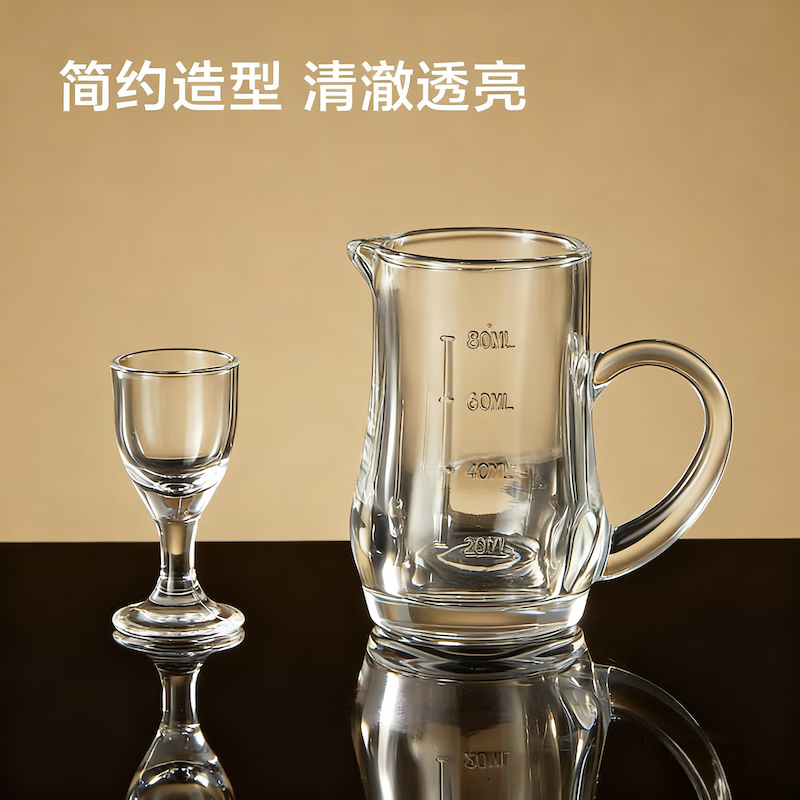 Jing Tokyo made wine set, tall glass small white wine cup, waisted wine cup, wine set, 6 pots and 8 cups