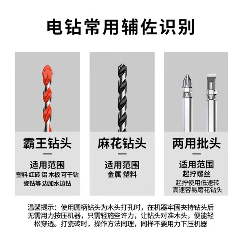 Guangchen electric hand drill, electric screwdriver, wall drilling, rechargeable lithium-ion pistol drill tool box, full set of household hardware