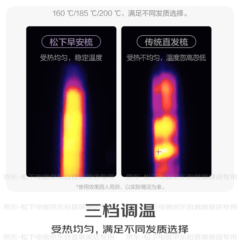 Panasonic hair straightening comb negative ion does not damage hair curling straightening dual-purpose curling comb high skull fluffy artifact ladies New Year gift good morning comb EH-HE20