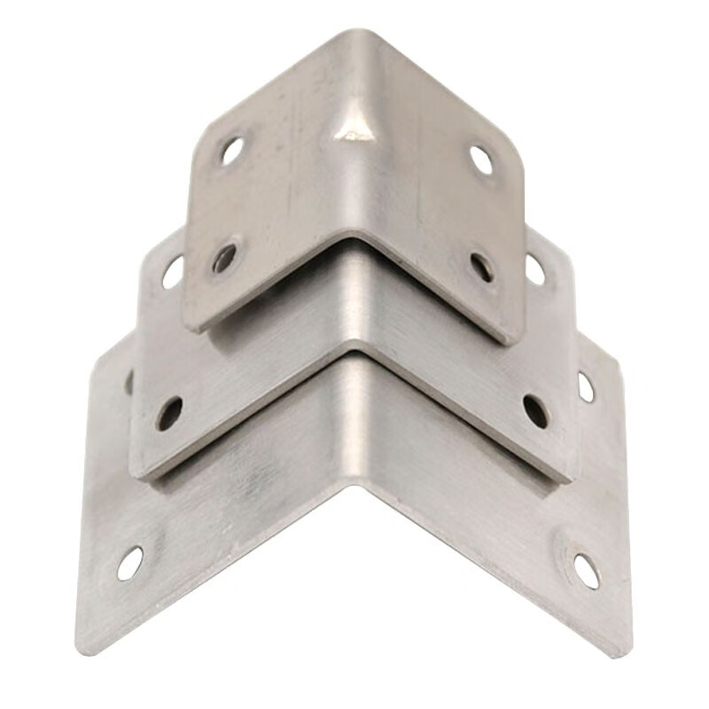 Bingyu stainless steel right angle code L-shaped connector angle iron bracket (with screws) straight side 4 holes 30*38*1.2mm thick 10 pieces/pack BYT-492