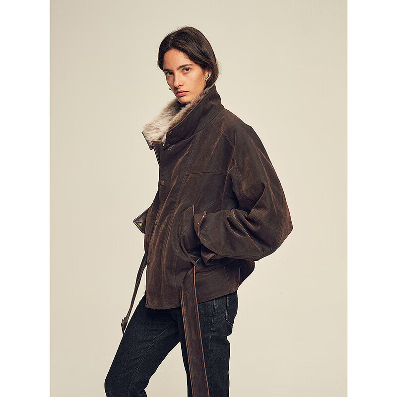 Fu Zhien CHIC PARKA modern traveler detachable toca fur collar fur goose down parka jacket