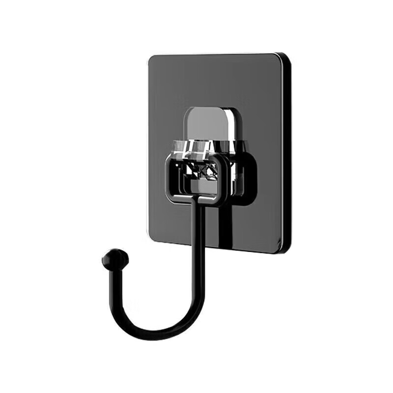 Jingdie punch-free hooks, strong adhesive hooks, no nails behind the door, no nails for kitchen and bathroom, no elegant black stainless steel large hooks, 10 pieces