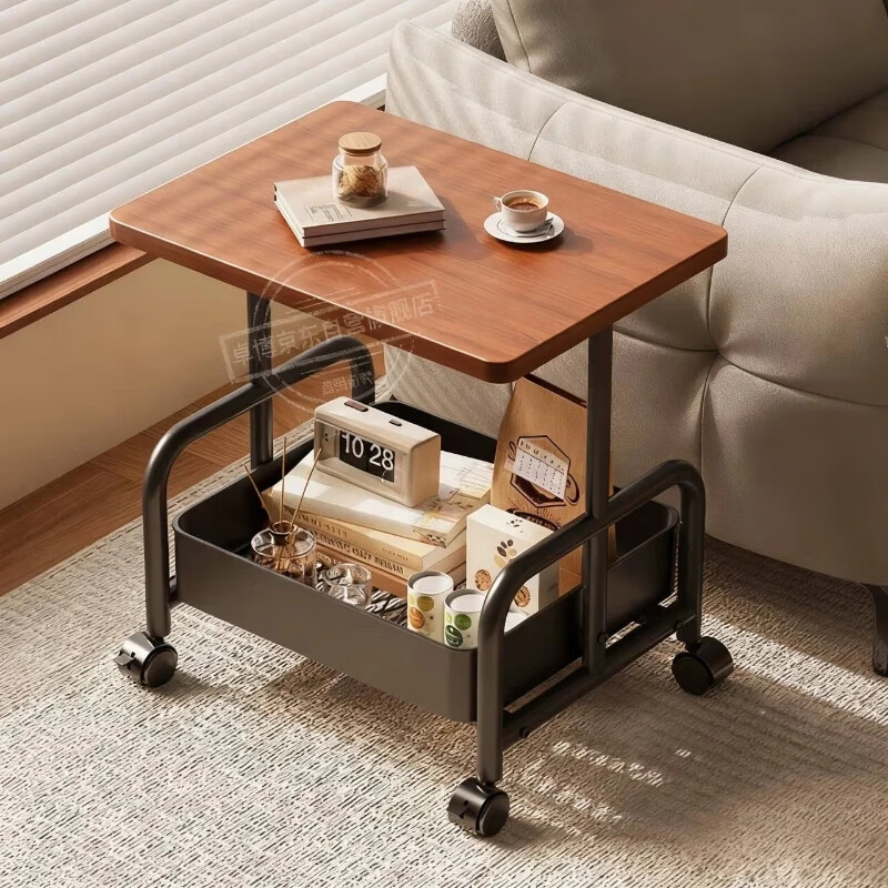 Zhuobo coffee table side table sofa side table coffee table small table storage rack trolley bedside table CJ29 wood grain color