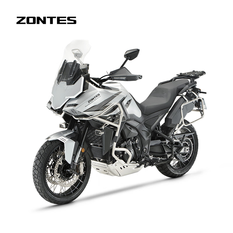 ZONTES 2026 new model 703F 19-inch Brembo caliper three-cylinder water-cooled 699cc ADV motorcycle bright silver (high version)
