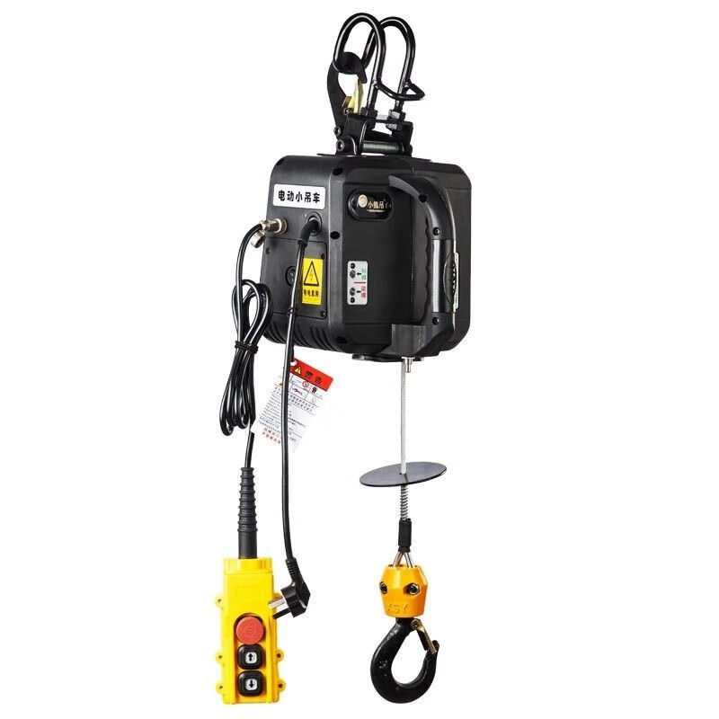 Portable electric hoist 220v household small crane 0.5 ton lift lifting micro remote control electric hoist wireless remote control 300 kg 11.8 meters