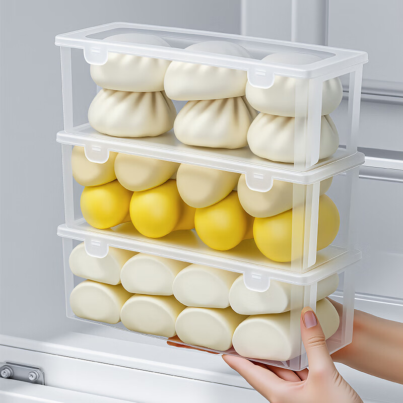 Home KATEI STORY Japan imported steamed bun storage box steamed bun frozen storage box large capacity refrigerator dumpling food grade crisper