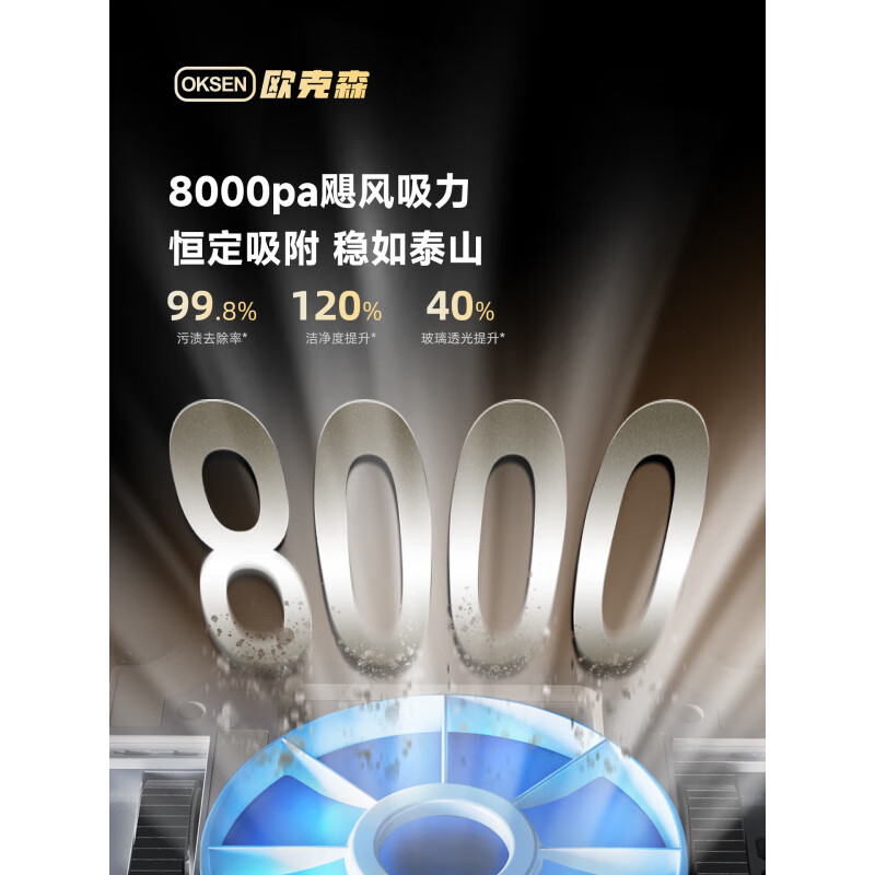 OUKESEN window cleaning robot fully automatic two-way water spray household high-rise glass washing artifact cross wide angle four water spray M6Pro