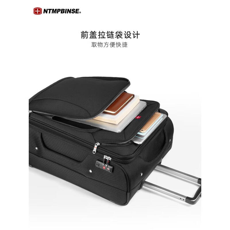 Samsonite Oxford trolley suitcase 20 inches boarding suitcase men's canvas suitcase universal wheel women 28 black 20 inches